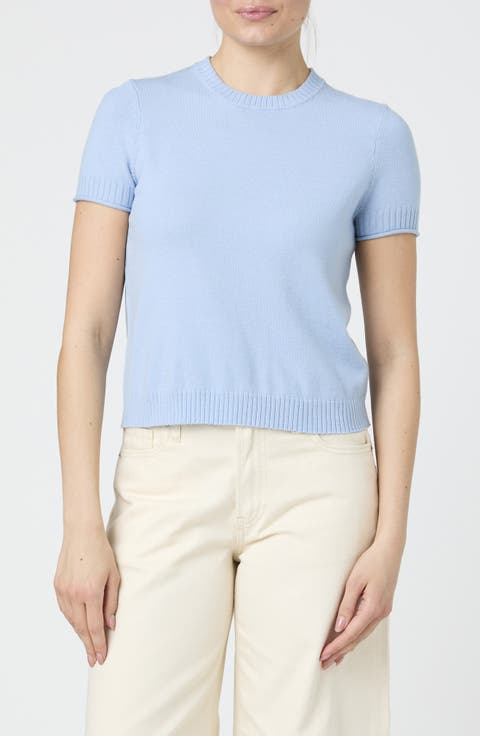 Crewneck Short Sleeve Sweater