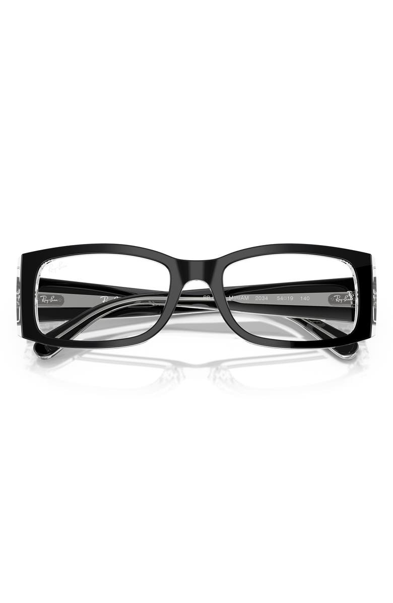 Ray-Ban 52mm Square Optical Glasses, Alternate, color, Transparent Grey