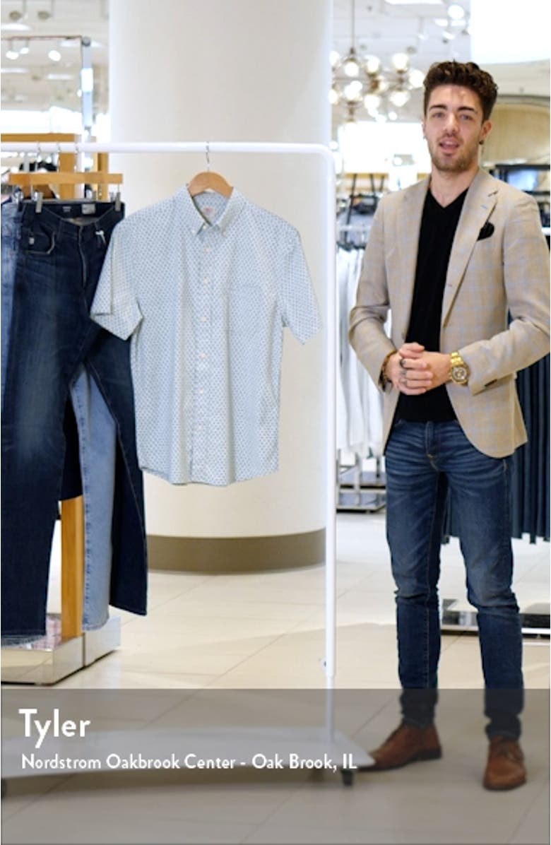 Playa Regular Fit Print Short Sleeve Button-Down Shirt, sales video thumbnail