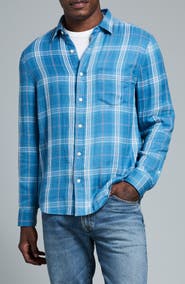 Billy Reid Cypress Plaid Double Face Cotton Button-Up Shirt