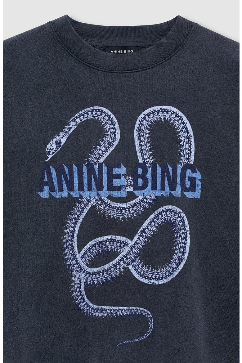 Harvey Crew Sweatshirt Snake, Alternate, color, Washed Black