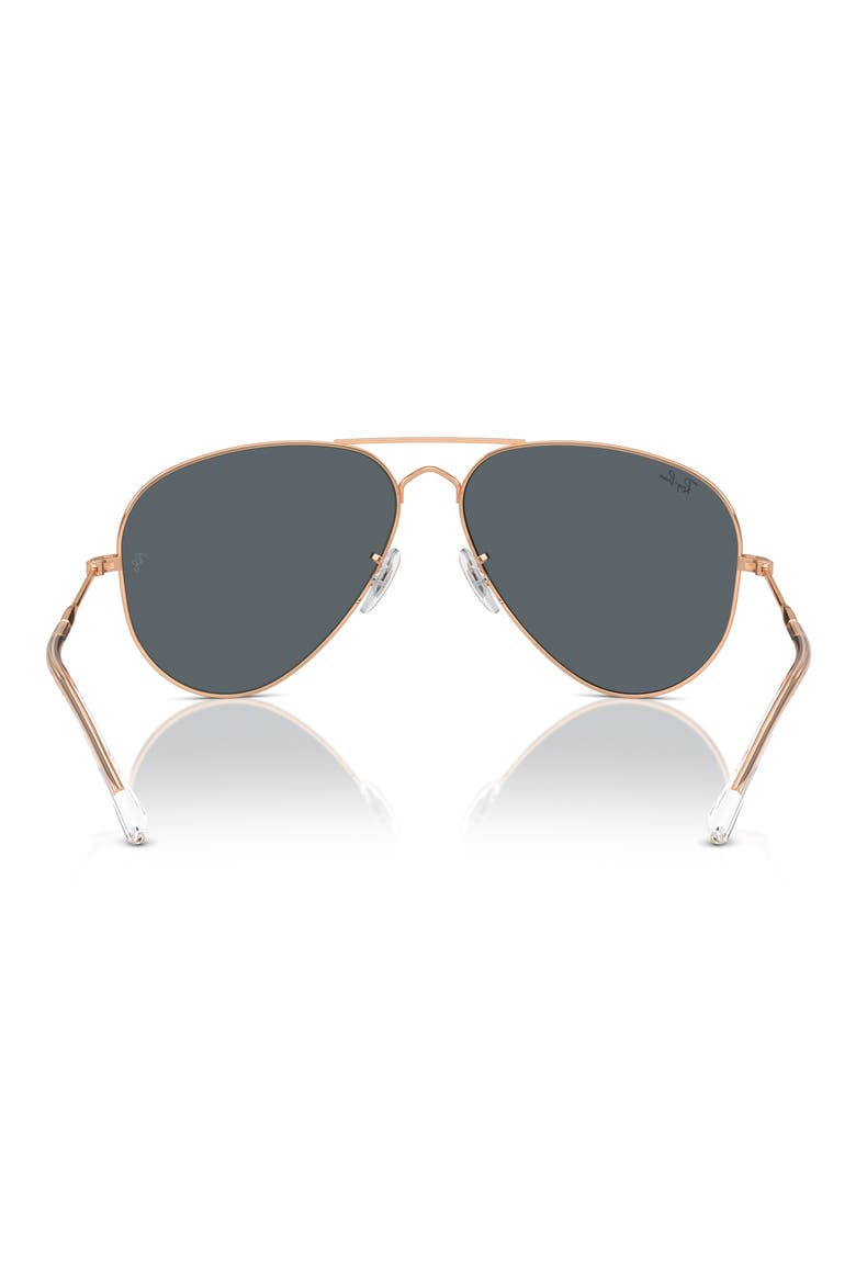 Old Aviator 58mm Sunglasses, Alternate, color, ROSE GOLD