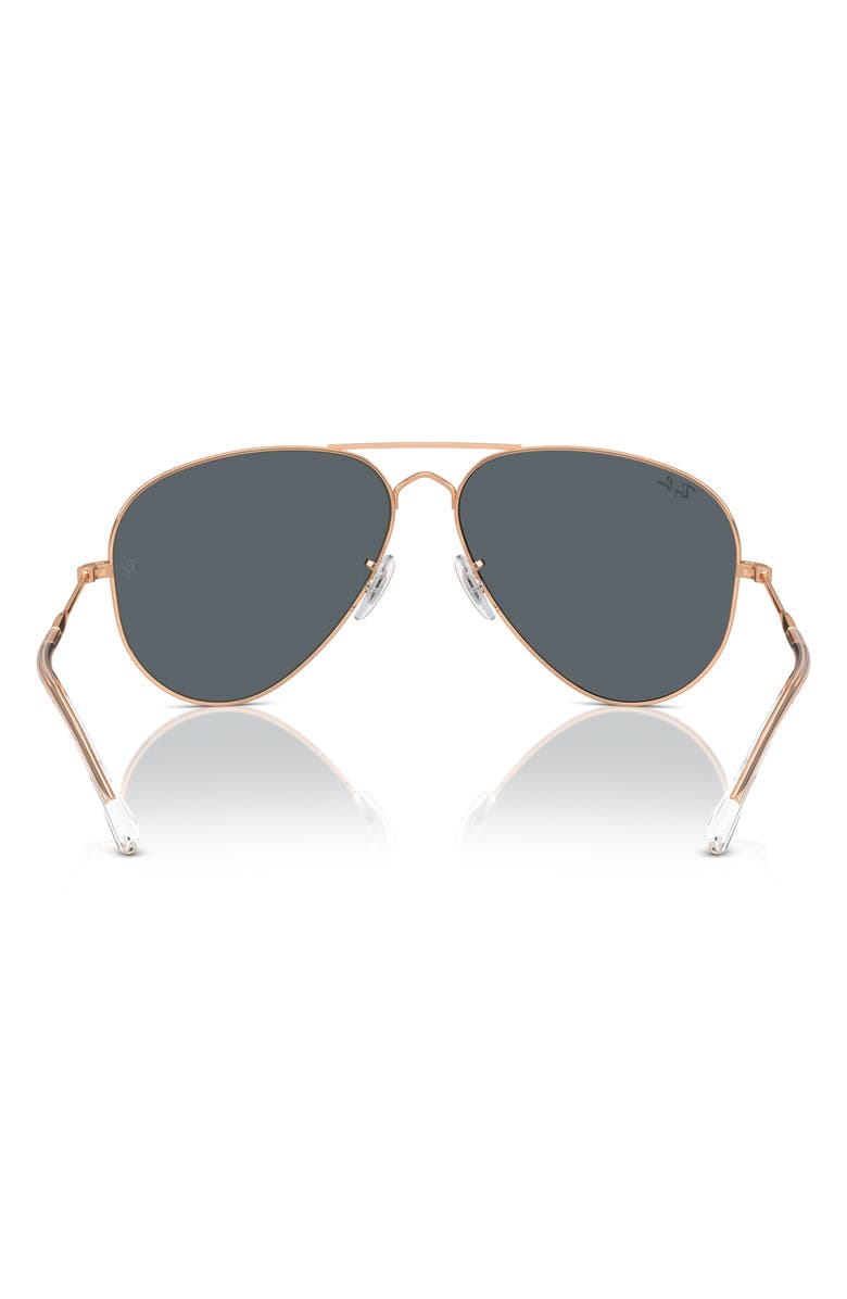 Ray-Ban Old Aviator 58mm Sunglasses, Alternate, color, Rose Gold