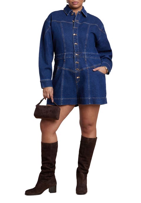Denim Romper (Plus)