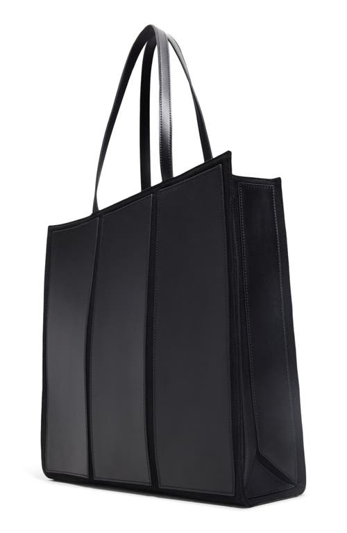 Ted Baker Ava Canvas & Leather Tote Bag In Black Overflow