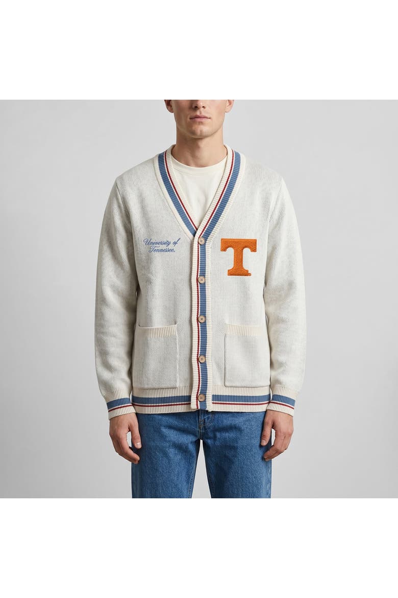 Unisex Uscape Apparel Natural Tennessee Volunteers Americana Striped Full-Button Cardigan, Main, color, Natural