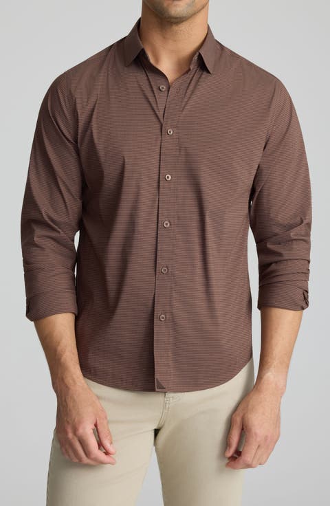 Kleinwood Check Button-Up Performance Shirt