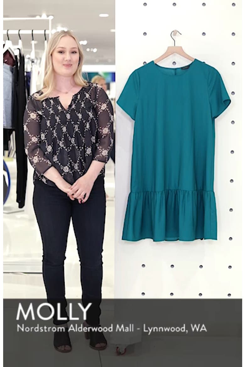 Short Sleeve Ruffle Hem Dress video
