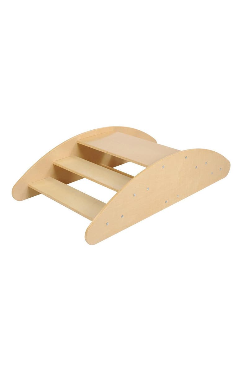 Kaplan Early Learning Company Wooden 2-in-1 Rocky Boat & Climbing Play Structure, Alternate, color, Beige