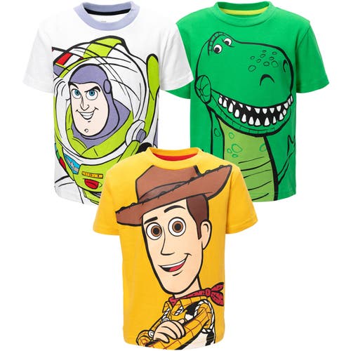 Disney Pixar 3-pack T-shirts In Multi