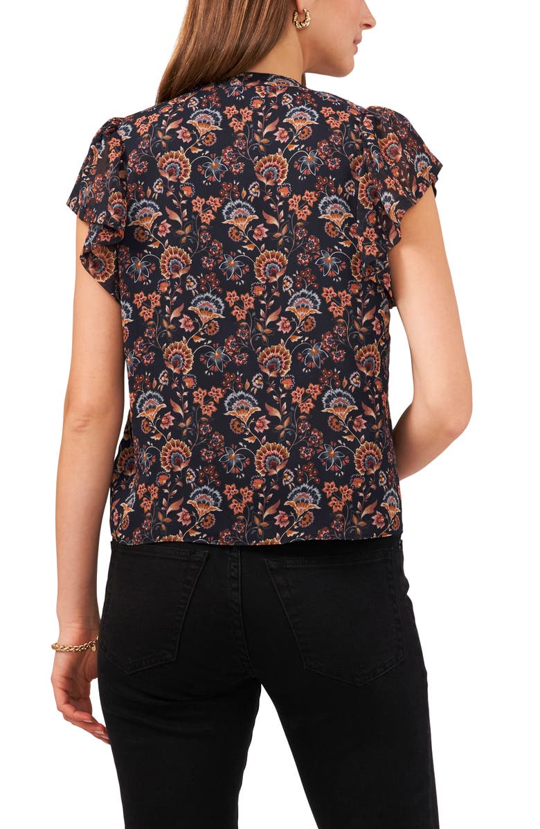 1.STATE Floral Flutter Sleeve Blouse, Alternate, color, 