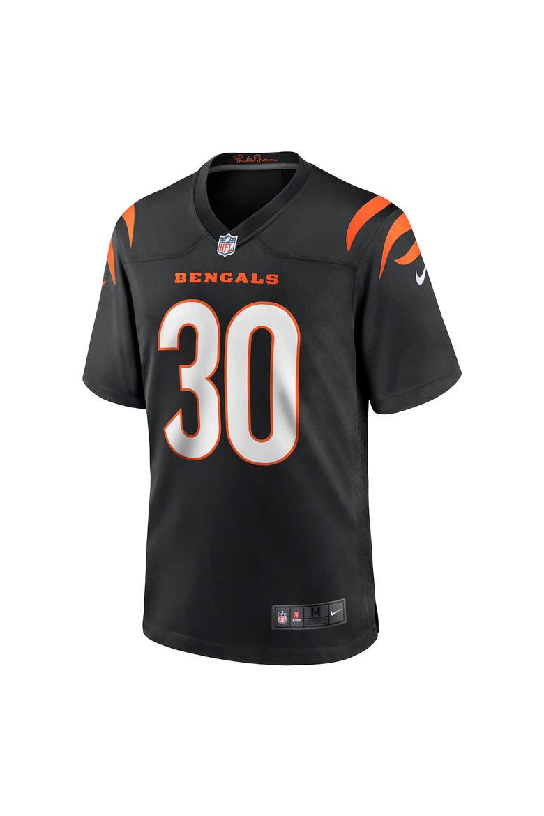 Men's Nike Chase Brown  Black Cincinnati Bengals Team Game Jersey, Alternate, color, Black