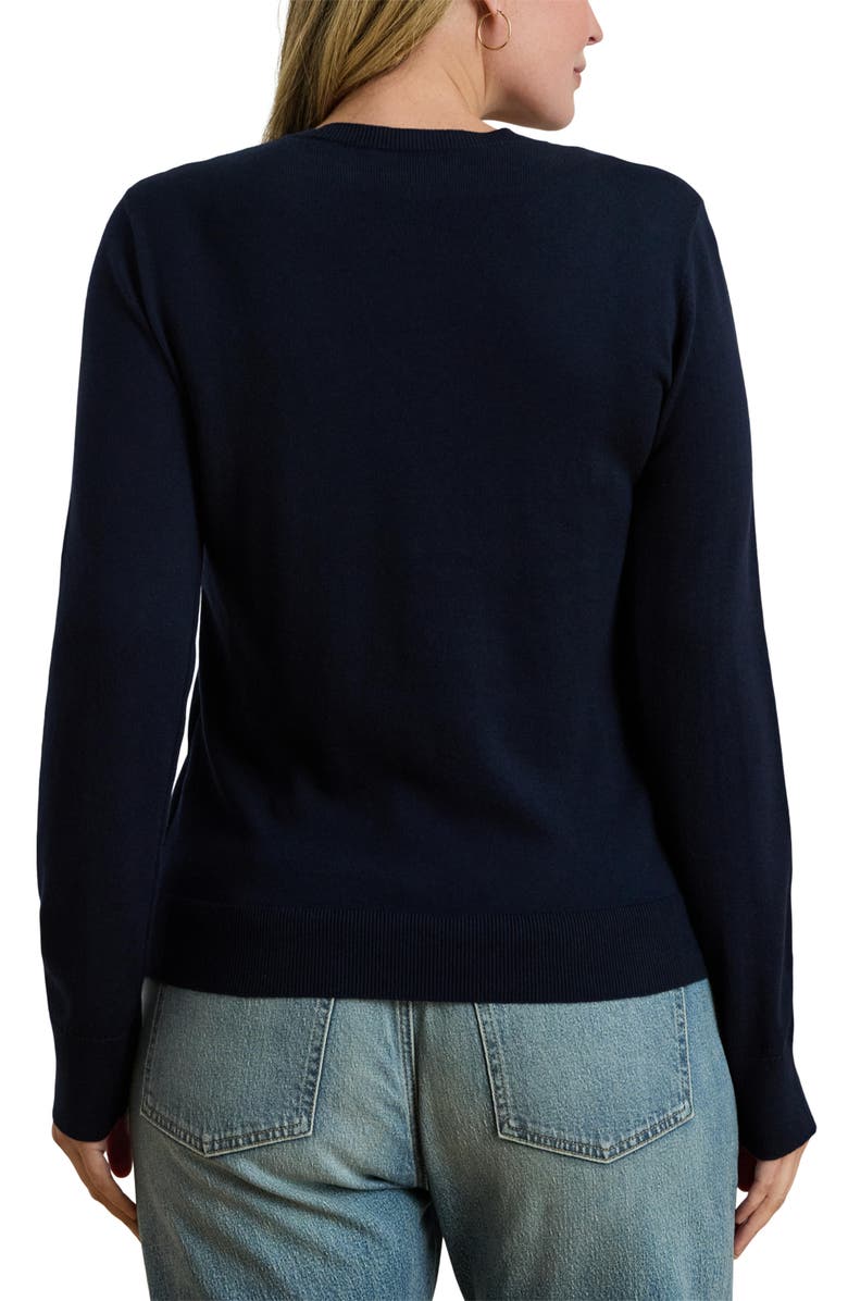 Lauren Ralph Lauren Crewneck Sweater, Alternate, color, Lauren Navy
