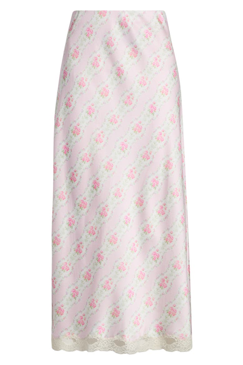 Castle Floral Print Lace Midi Skirt, Main, color, LADY BLOSSOM