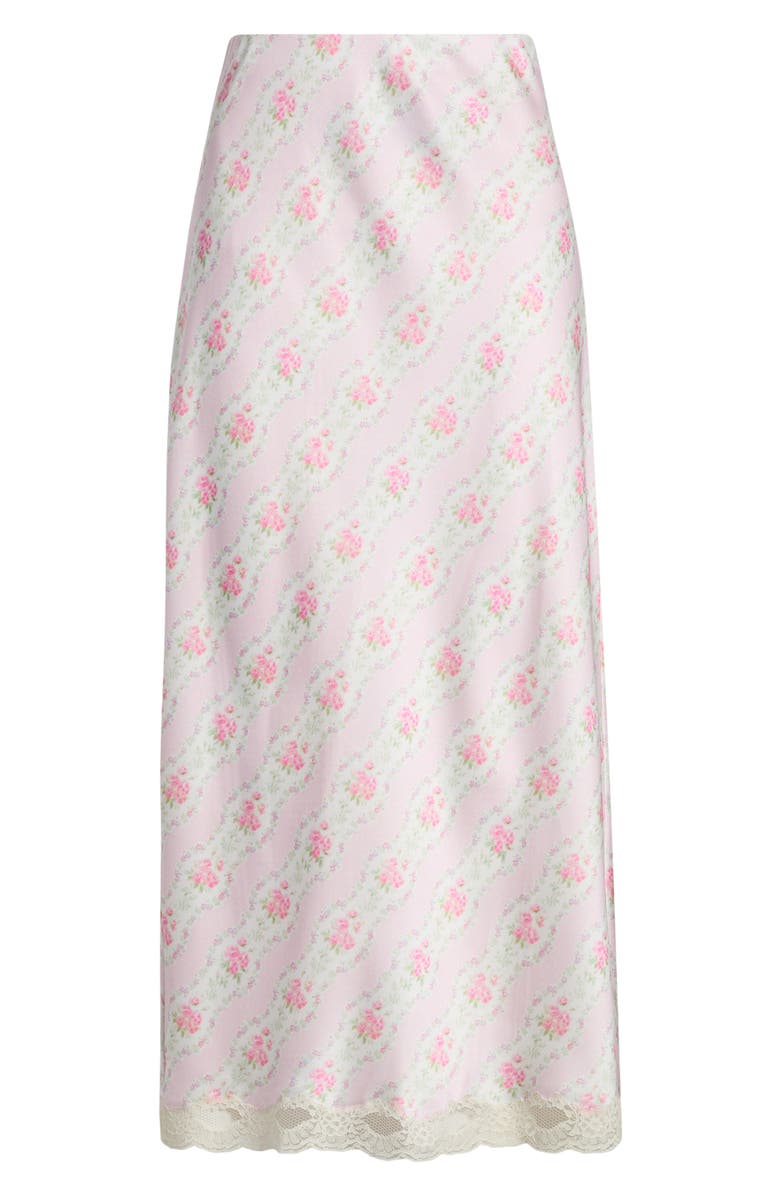 LoveShackFancy Castle Floral Print Lace Midi Skirt, Main, color, Lady Blossom