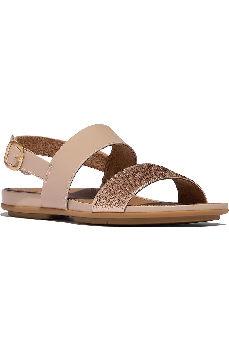 FitFlop Gracie Sequins Slingback Sandal, Main, color, Classic Beige