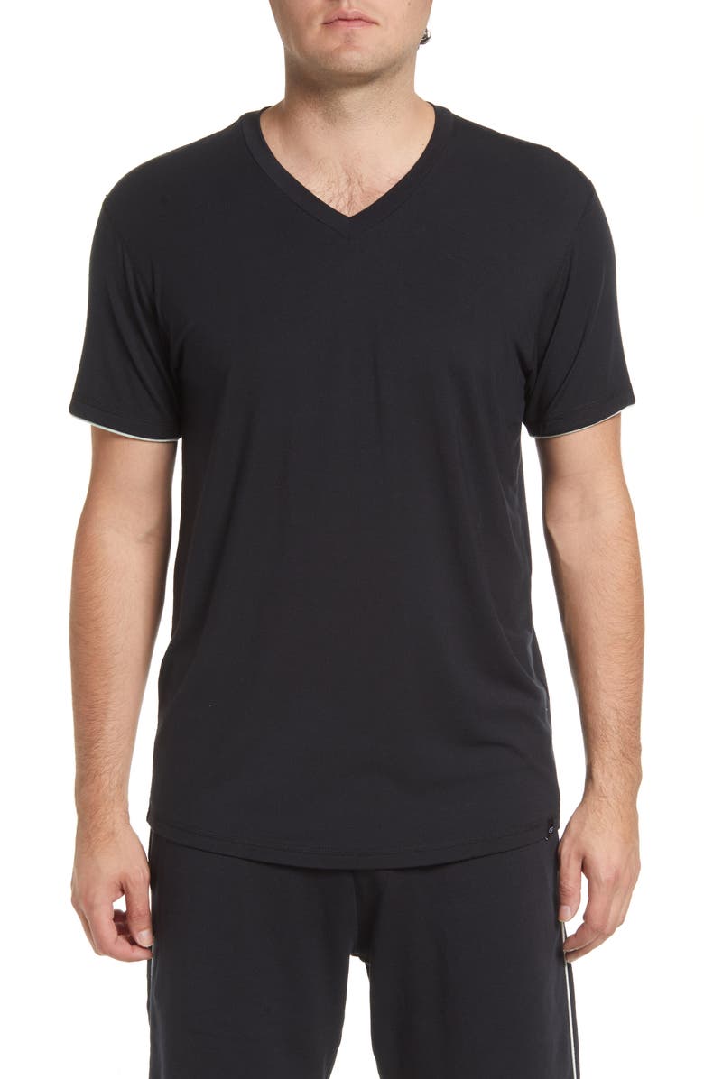 BEDFELLOW Men's V-Neck Pajama T-Shirt, Main, color, 