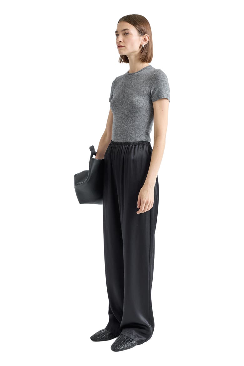 Short Sleeve Knit Top, Alternate, color, Charcoal