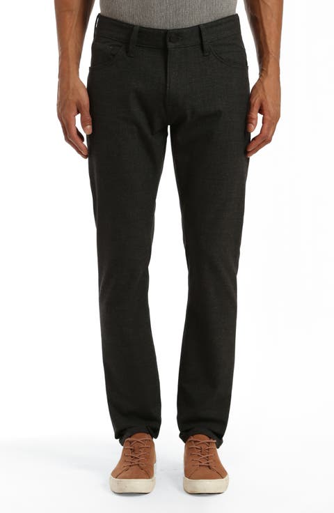 Verona Slim Fit Five-Pocket Pants (Smoke Elite Check) (Regular, Big & Tall)