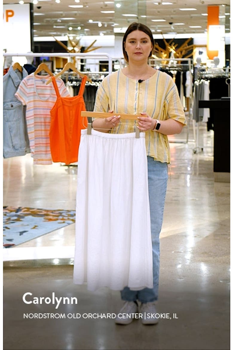 Linen Midi Skirt video