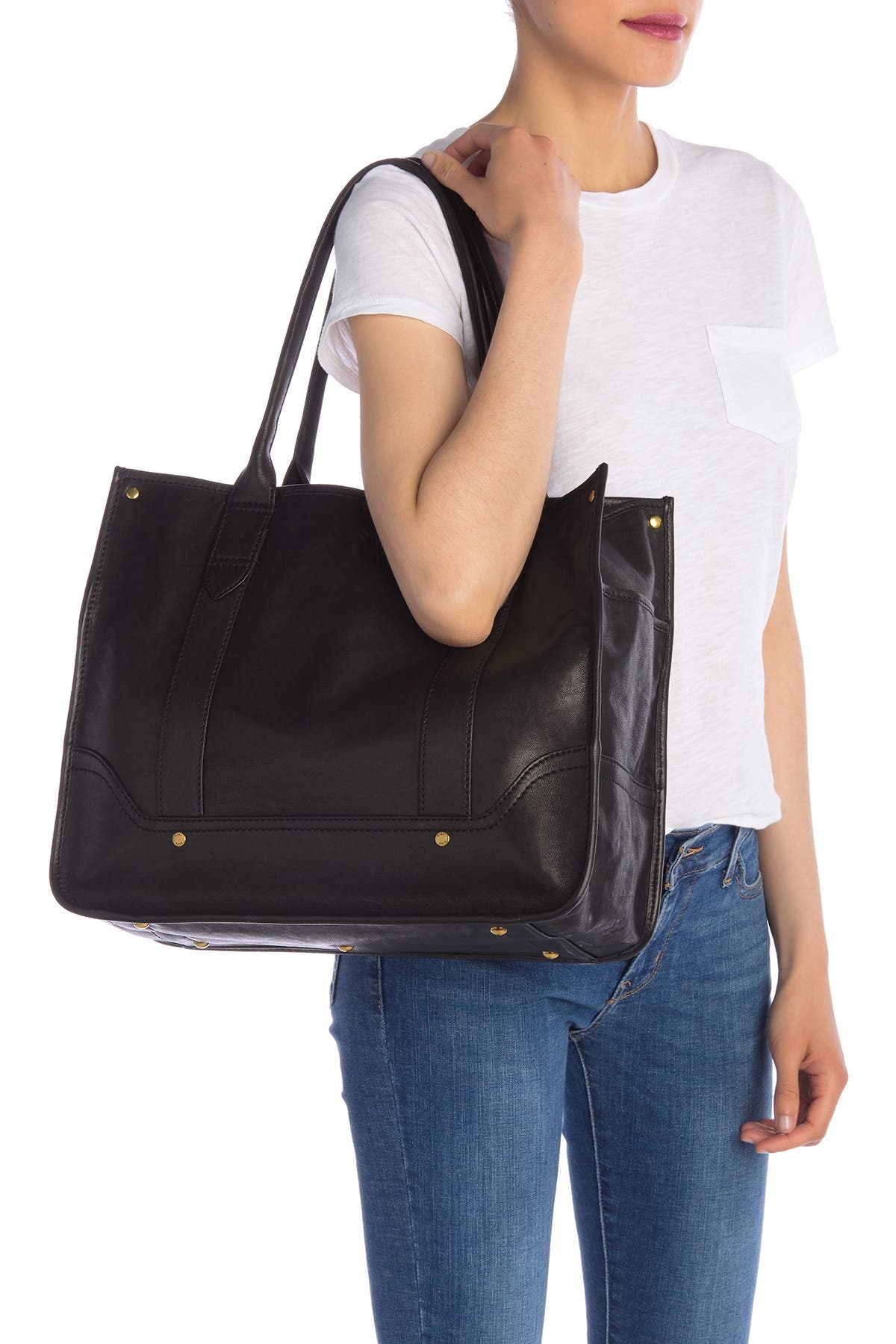 Frye Madison Shopper Leather Tote Bag, Alternate, color, 