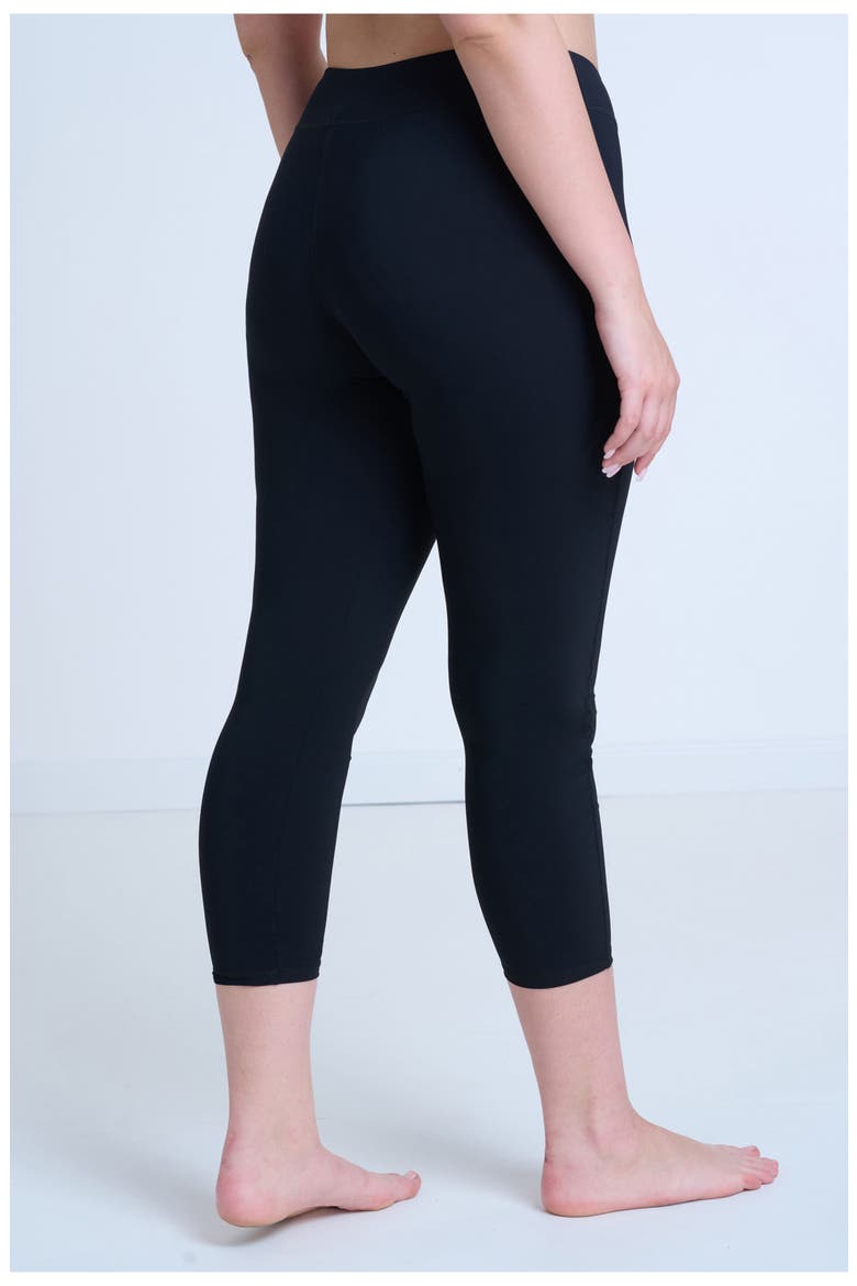 Modest Long Swim Leggings, Alternate, color, Black