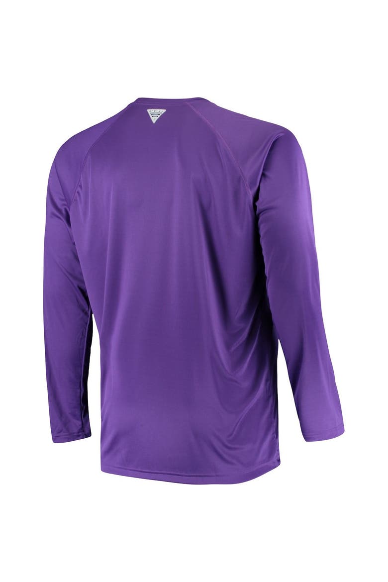 Men's Columbia Purple LSU Tigers Big & Tall Terminal Tackle Long Sleeve Omni-Shade T-Shirt, Alternate, color, Purple