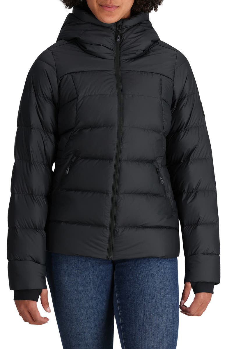 Outdoor Research Coldfront Hooded 700 Fill Power Down Puffer Jacket, Main, color, Solid Black
