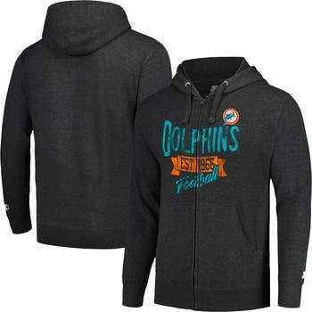 STARTER Men's Starter Heather Charcoal Miami Dolphins Primary Logo