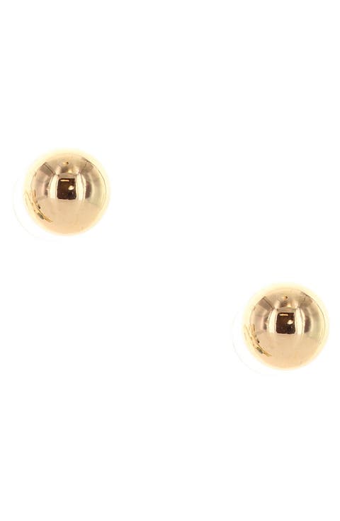 14K Gold Plated Ball Stud Earrings