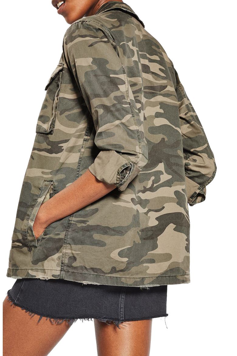 Sampson Camo Shirt Jacket, Alternate, color, OLIVE MULTI