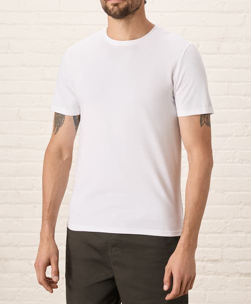PACT PACT ORGANIC COTTON LUXE STRETCH JERSEY SLIM CREW NECK TEE