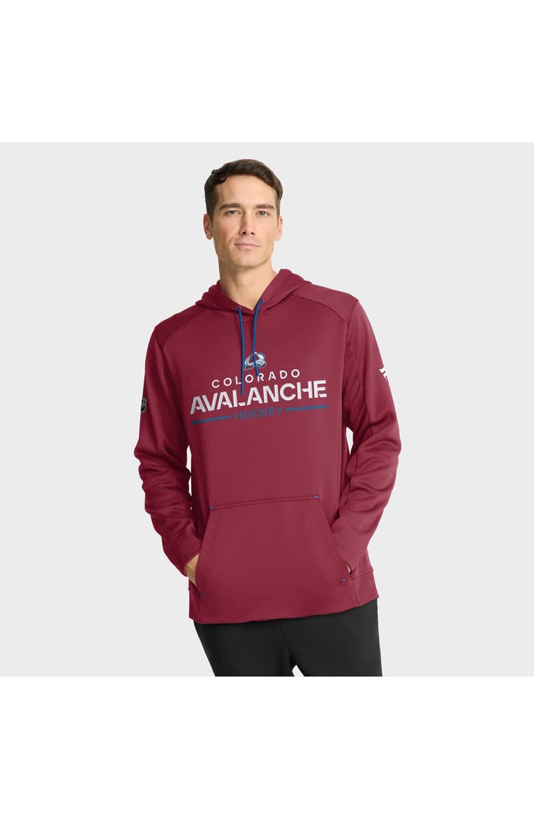 FANATICS Men's Fanatics Burgundy Colorado Avalanche Authentic Pro Rink Hoodie, Main, color, Burgundy