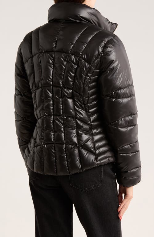 Bcbgeneration Zip Corset Puffer Jacket In Black