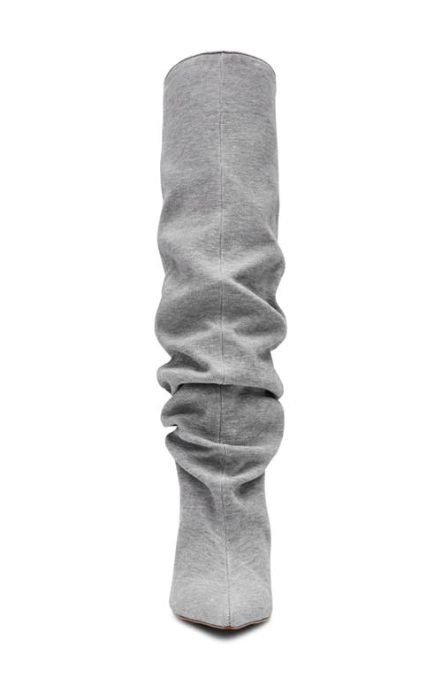 Steve Madden Womens Distortion Knee High Slouch Wedge Boots Regular Wide Calf In Gray