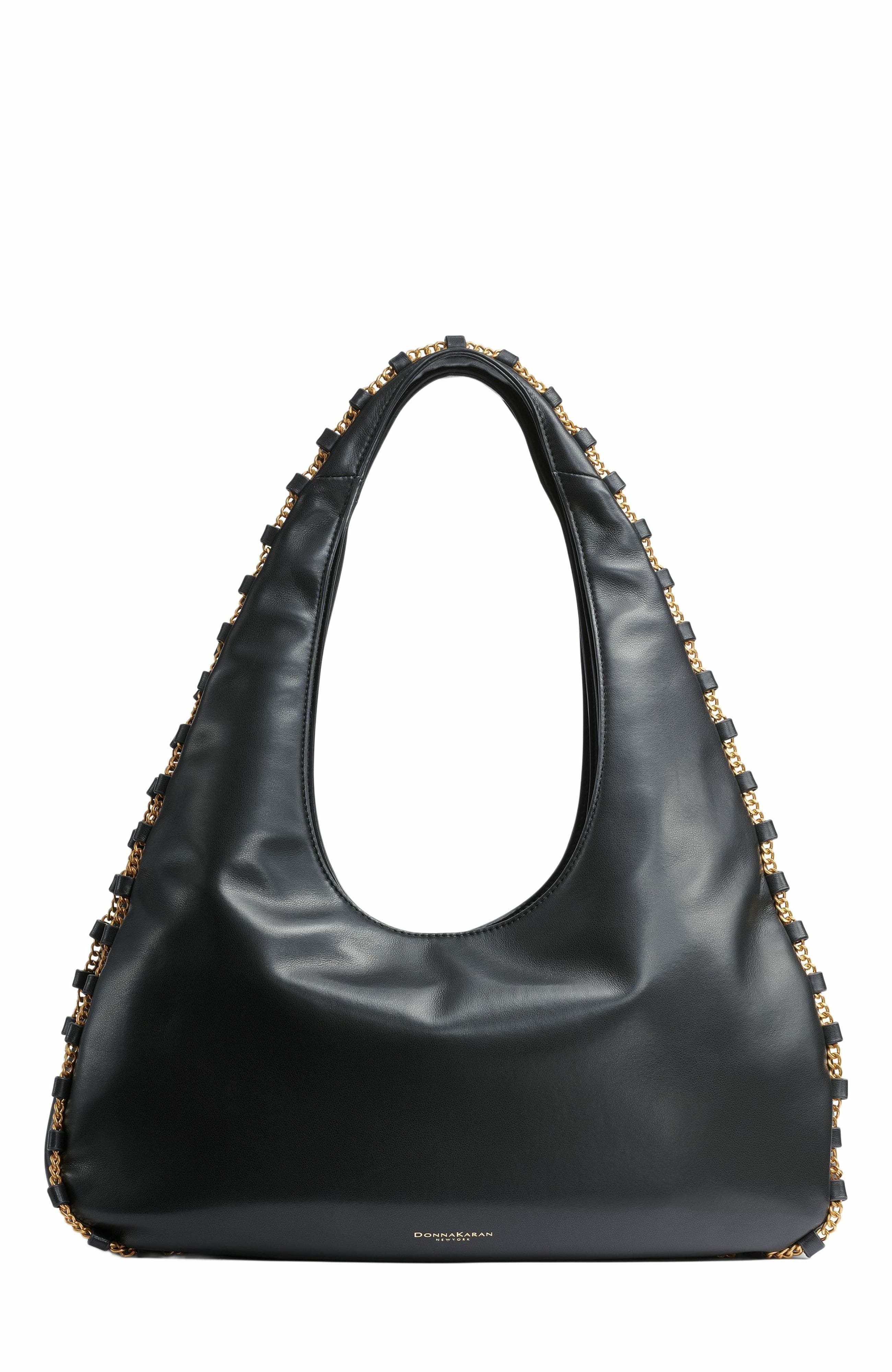 Donna Karan New York Batiste Shoulder Bag, Main, color, Black/Gold