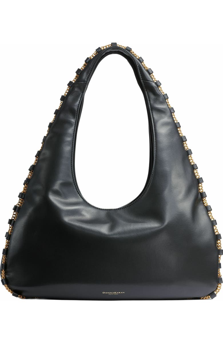 Donna Karan New York Batiste Shoulder Bag, Main, color, Black/Gold