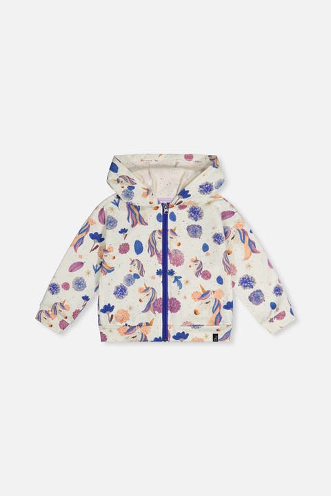 Hooded Zip Side Pocket French Terry Cardigan