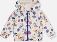 Deux par Deux Hooded Zip Side Pocket French Terry Cardigan