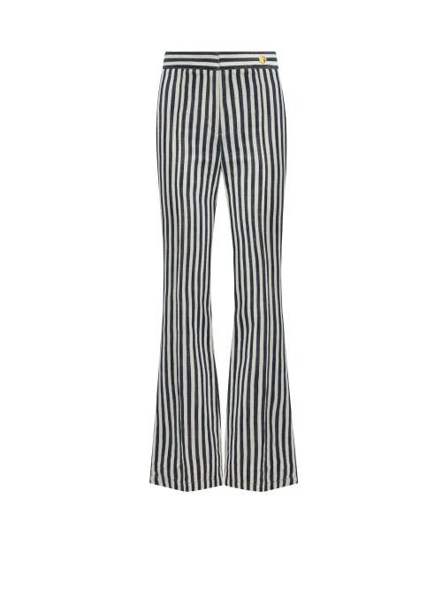 Callas Milano Lola Denim Stripes Crop Pant