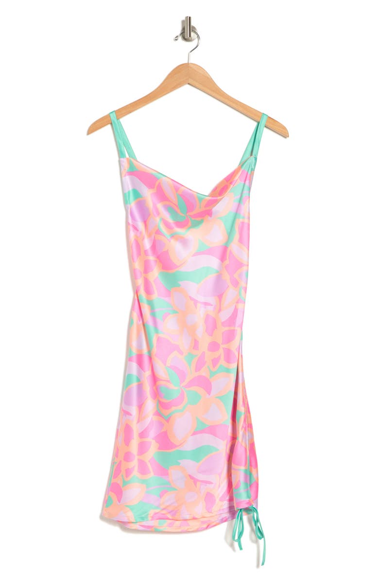 ASOS DESIGN Ruched Slipdress, Alternate, color, 