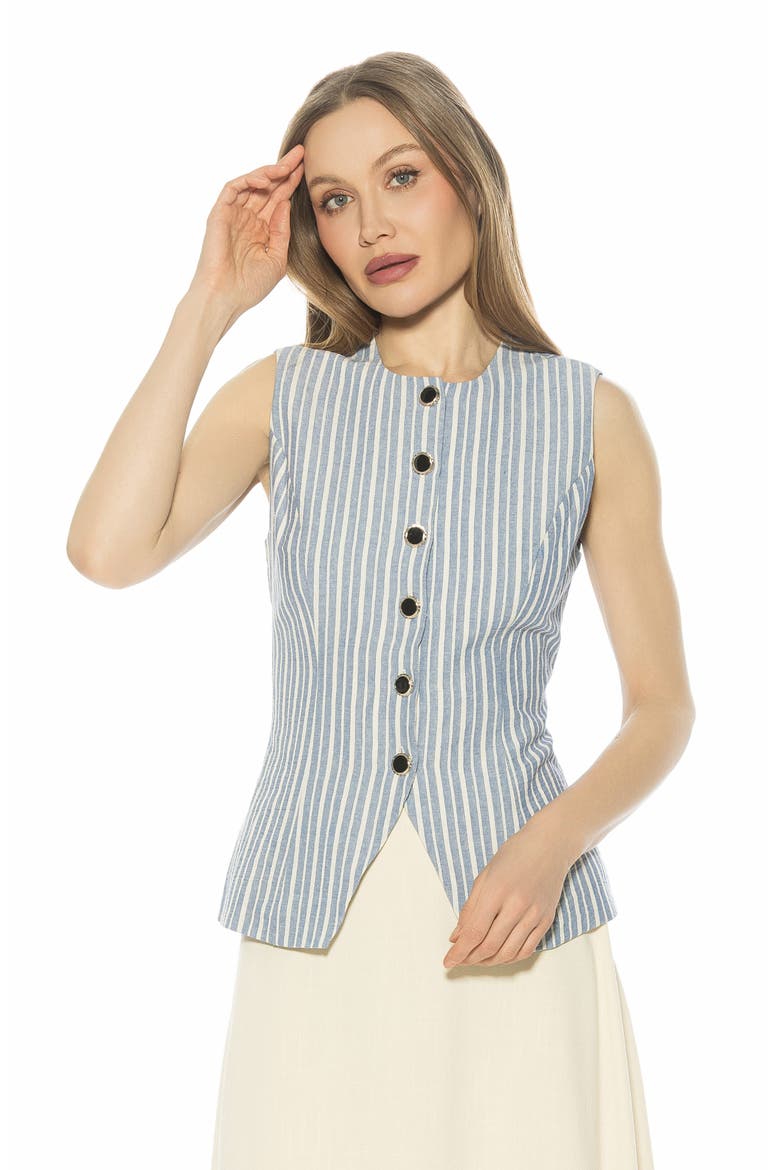 Kinsley Vest Top, Alternate, color, BLUE STRIPE