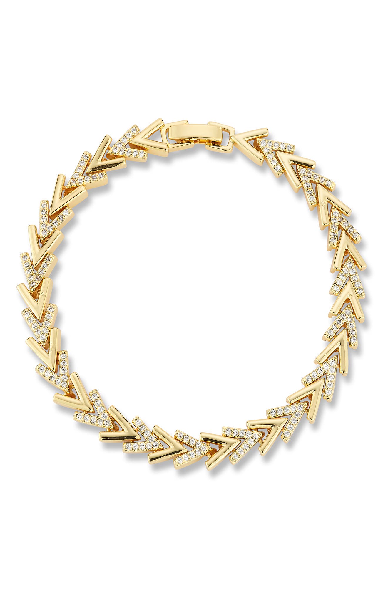 Chevron Cubic Zirconia Bracelet