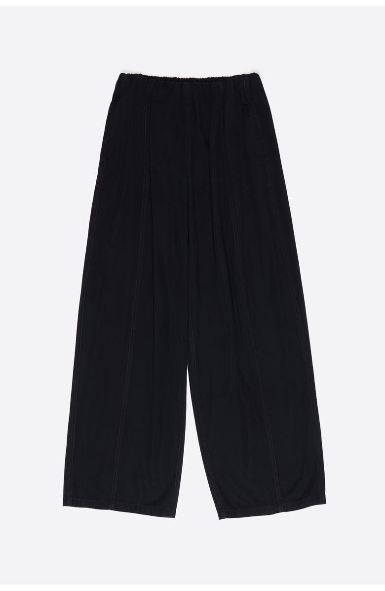Bimba y Lola Denim Wide Leg Trousers, Alternate, color, Washed Black
