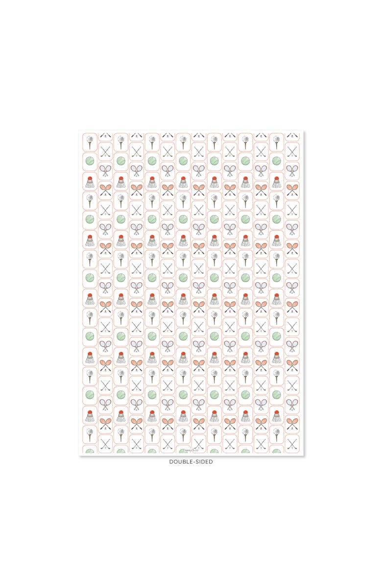 Ramus & Co Eight Sheets Two-Sided "Club Life" Heavyweight Gift Wrap, Alternate, color, Multicolored