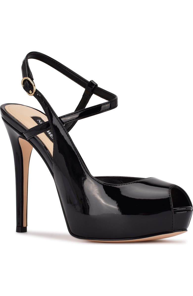 Nine West Hanken Peep Toe Sandal, Main, color,