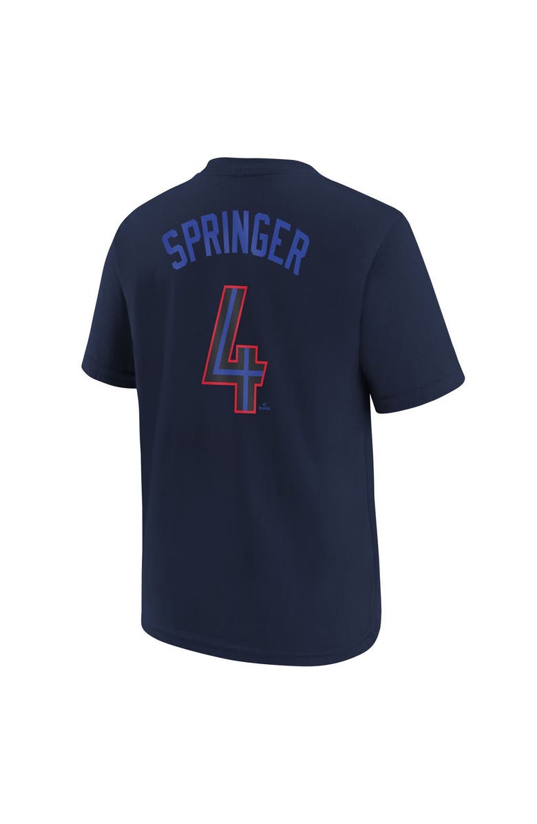 Nike Youth Nike George Springer Navy Toronto Blue Jays Fuse City Connect Name & Number T-Shirt, Alternate, color, 