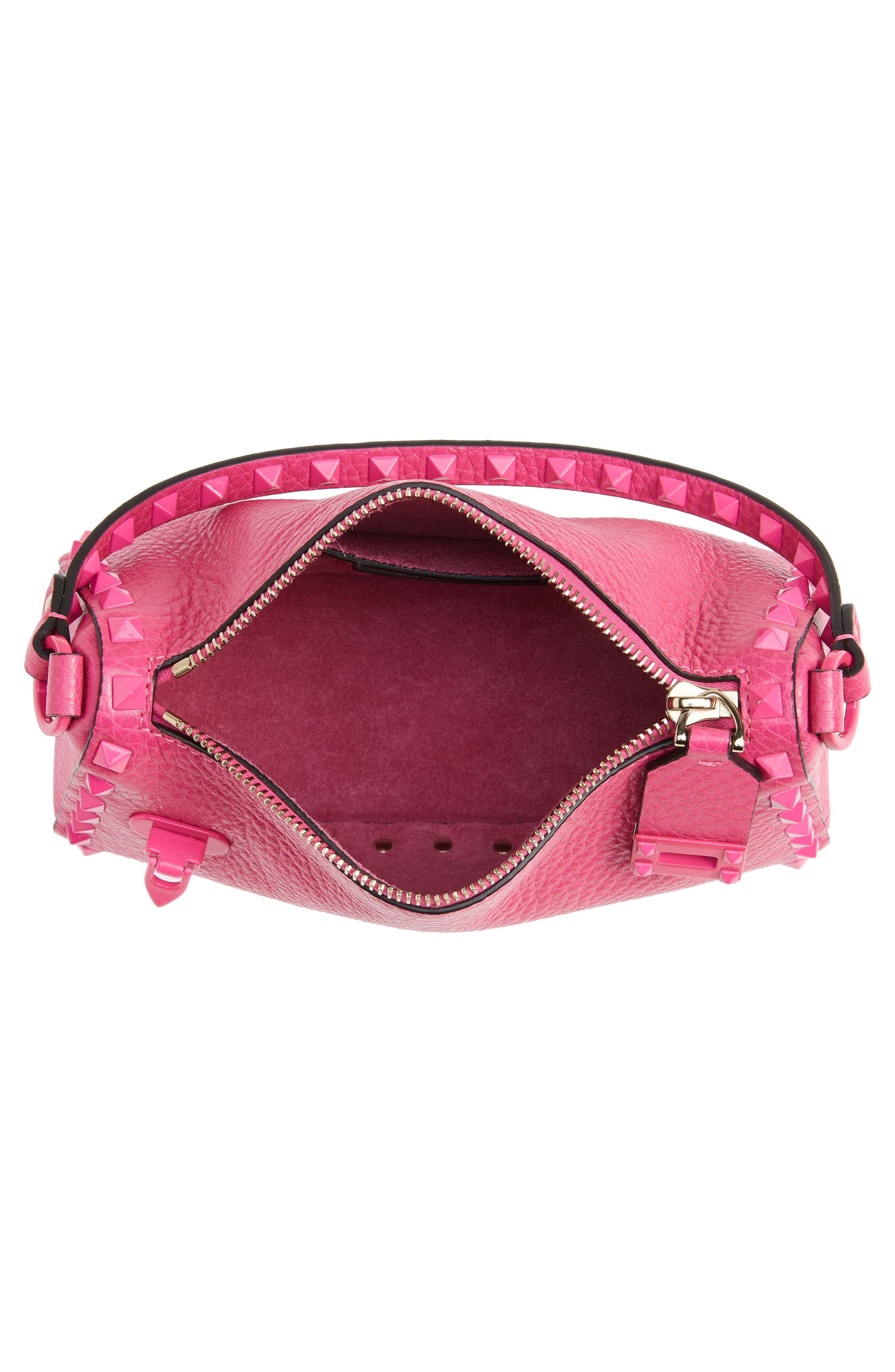Valentino Garavani Small Rockstud Leather Shoulder Bag, Alternate, color, 