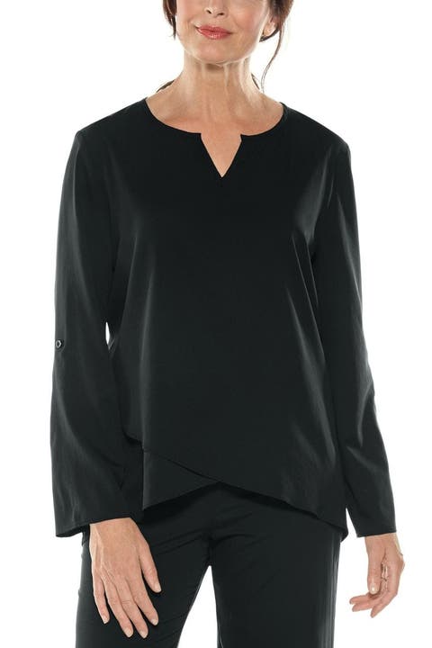 Women's Santa Barbara Tunic Top with Roll-Up Sleeves, UPF 50+ Sun Protection