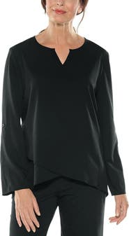 Coolibar Women's Santa Barbara Tunic Top with Roll-Up Sleeves, UPF 50+ Sun Protection